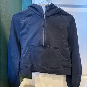lululemon athletica Navy Blue Scuba Crop Half Zip